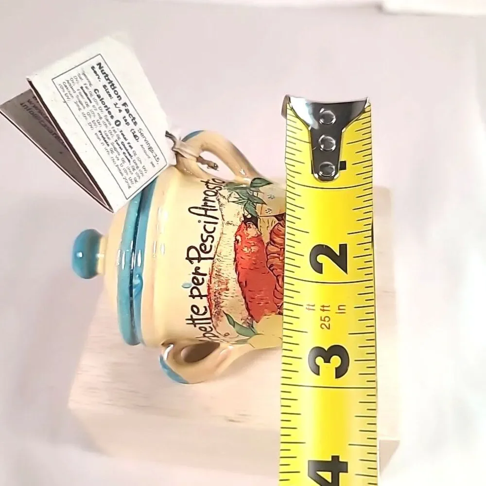 SEALED VTG NOS Prodotta In Italia Ceramica Terracotta Italy Roast Fish Spice Mix